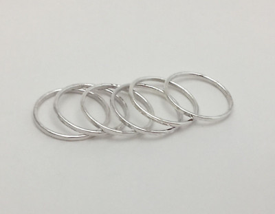#ad Silver Stackable Rings Christmas Gift For Her 2.5 3.5 4.5 5 6 7 8 9 10 $15.30