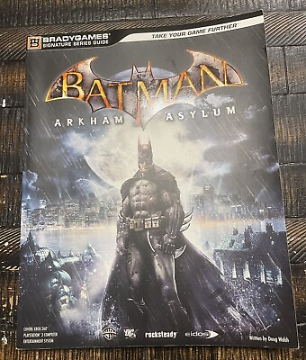 #ad Batman Arkham Asylum Brady Games Signature Series Strategy Guide With Poster $19.99