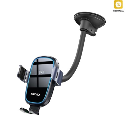 #ad #ad Suction Mount Phone Automatic Holder With Wireless Charger 15W High Quality $56.72