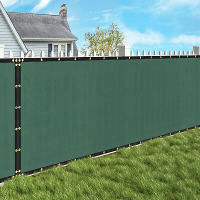 #ad 6ft x 50 Privacy Fence Screen Garden Yard Windscreen Mesh Shade Cover Green $42.58