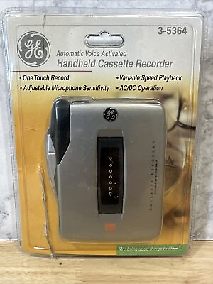 #ad GE Handheld Cassette Recorder Automatic Voice Activated Tape Player 3 5364 $34.00