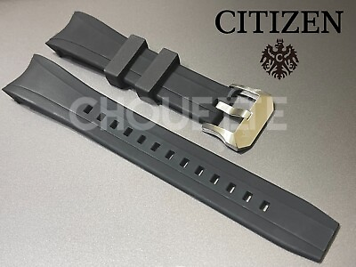 #ad OEM Citizen Promaster Aqualand BJ2110 BJ2111 23mm Black Rubber Watch Band Strap $58.99