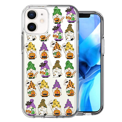#ad For Apple iPhone 12 Cute Halloween Gnomes Pumpkins Ghosts Case $11.99