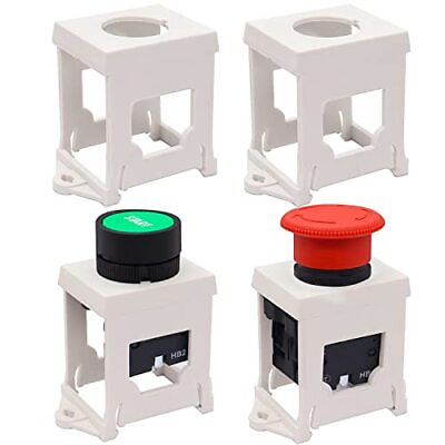 #ad mxuteuk 4PCS 22mm Push Button Switch DIN Rail Mounting Bracket Switches and R... $18.06