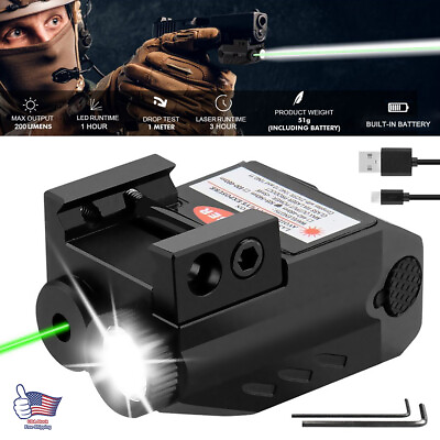 #ad Red Green Compact Laser Sight For Pistols Handgun USB Rechargeable Upgraded $29.29