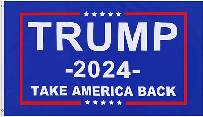 #ad PringCor 3x5FT 2024 Donald Trump Take America Back Flag Blue MAGA Patriot USA $7.99