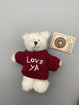 #ad Boyds Bears Gen Yoo Wine Mini Bear Smoochies 4quot; Love Ya Red Sweater 567003 NWT $14.99