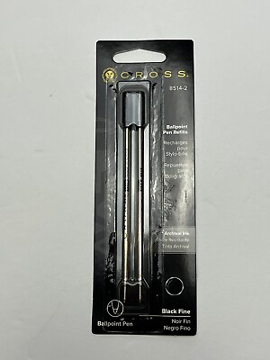 #ad Cross Ballpoint Pen Refill Black Fine Dual Pack 8514 2 $11.59