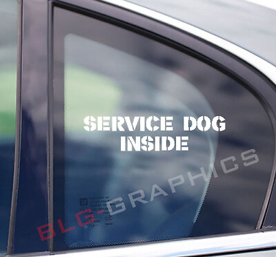 Service Dog Inside sticker decal truck car helmet bumper window suv k9 police $2.99