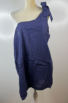 #ad Tibetan Blue Tied Shoulder Asymmetrical Dress Size XL $19.99