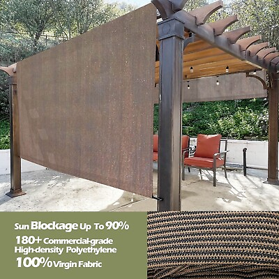 #ad Breathable Pergola Replacement Cover Panel Canopy Shade Cover w Rod Pocket Brown $115.79