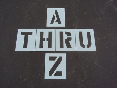 #ad 12quot; Alphabet Stencils Parking Lot Stencils Playground Stencils 1 16quot; Plastic $160.00