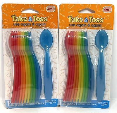 #ad Take amp; Toss Baby Spoons 2 packs of 12 Use Again amp; Again $12.89