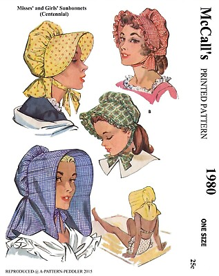 #ad McCall#x27;s 1980 Pattern HATS Bonnets Cap Chapeau Chemo $5.49