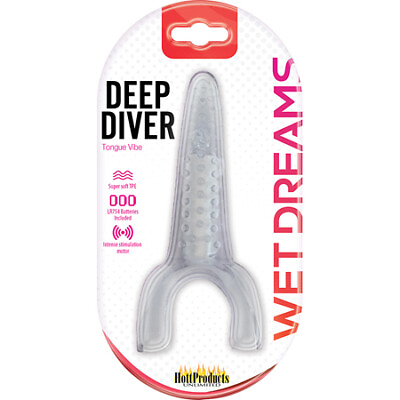 #ad Tongue Star Deep Diver Vibrating Tongue With Motor Clear $27.85