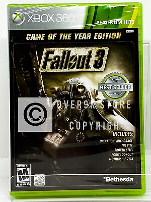 #ad Fallout 3 Game of the Year Edition Xbox 360 Brand New Factory Sealed $24.99