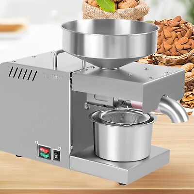 #ad 600W Stainless Steel Automatic Cold Hot Oil Press Machine Extractor USA $184.54