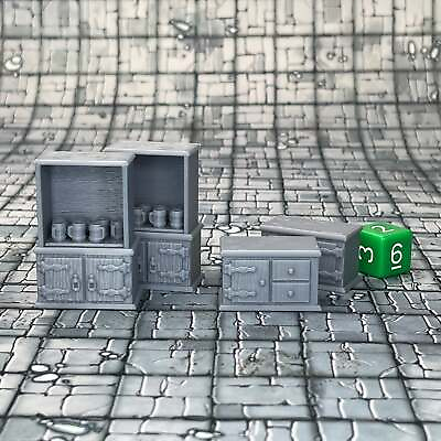 #ad Cabinets Dungeons and Dragons DnD Scatter Terrain Mini 32mm Lot $6.67