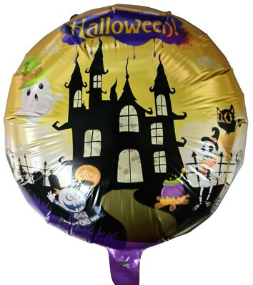 #ad 50 x 18quot; Halloween Foil Helium Party Balloon job lot HAUNTED HOUSE GBP 24.99