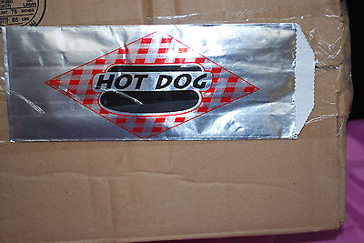 Foil Hot Dog Bags 3 1 2quot; x 1 1 2quot; x 8 3 4quot; Approximately 1000 Commercial S4630 $94.99
