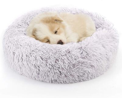 #ad NOYAL Calming Dog Bed Donut Anti Anxiety Fluffy X Small 15.7#x27;#x27; Light gray $36.76
