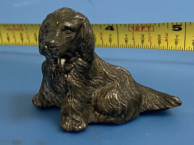#ad Adorable Cast Metal Puppy Heavy Very Detailed $5.70
