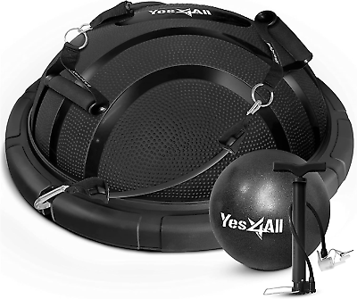 #ad 880LBS Premium Half Ball Balance Trainer Stability Ball Half Yoga Ball Combo $109.69