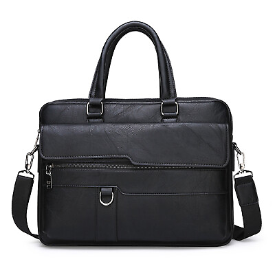 #ad Men PU Leather Briefcase Laptop Messenger Bag Women Computer Handbag Satchel 15quot; $24.65