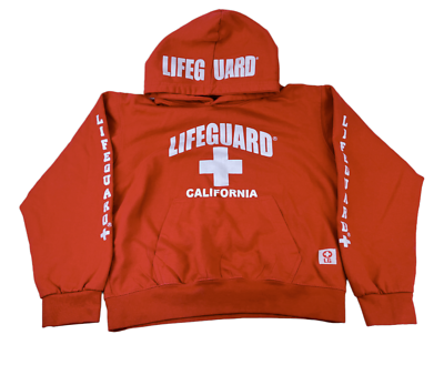#ad California Lifeguard Products red Hoodie size Large 14 16 $19.99