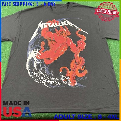 #ad HOT Vintage Metallica Tee S 2XL Black 72 Seasons Tour 2023 East Rutherford Devi $15.96