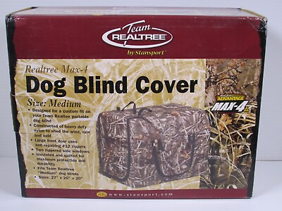 #ad #ad Dog Blind CAGE CRATE COVER ONLY camouflage CAMO 27X20X20 REALTREE MAX 4 HUNTING $49.95