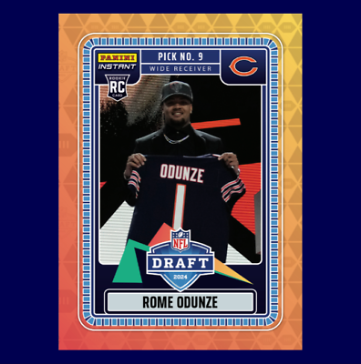 #ad 2024 Panini Instant Rome Odunze ROOKIE CARD DRAFT NIGHT SP Chicago Bears #4 RC $7.99