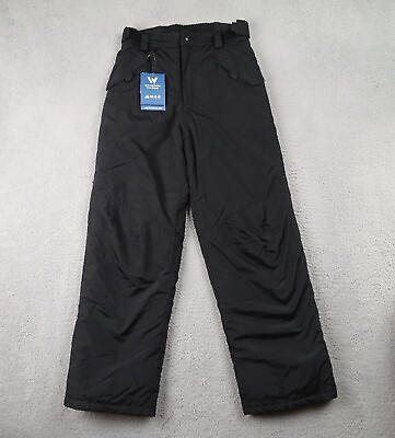 #ad WHITE SIERRA Mens Snow Ski Pants Black Insulated Breathable Waterproof Sz Small $24.85