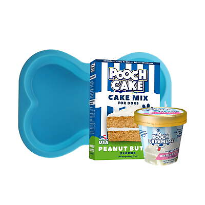 #ad Pooch Cake Gift Set for Dogs: Peanut Butter Cake Birthday Cake Ice Cream $25.64