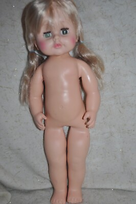 #ad Vintage Eegee Softina Baby Doll 19quot; 1974 Drink amp; Wet NUDE $14.78