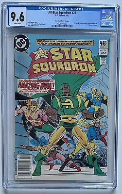 #ad All Star Squadron 23 Canadian Price Variant CGC 9.6 1st Amazing Man DC 1983 $159.99