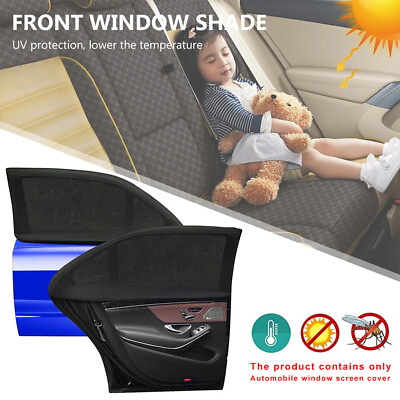 #ad 2x Auto Car Rear Side Window Mesh Sun Visor Shade Cover Shield UV Protector SUV $8.93