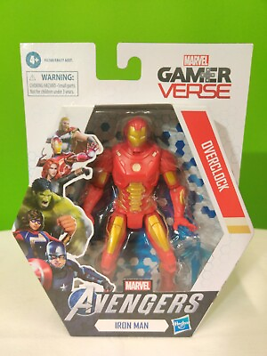 #ad Marvel Gamerverse 6 inch Iron Man Overclock Movie Hasbro Action Figure $6.99