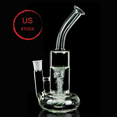 #ad 10 Inch Heavy Glass Bong Smoking Hookah Percolate Rotation Water Pipe 19mm bowl $20.69
