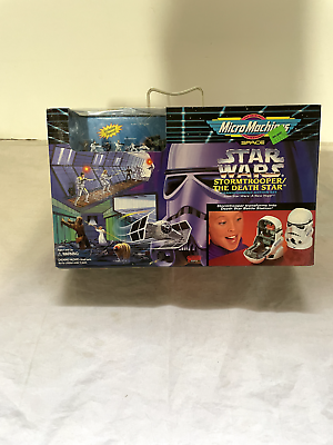 #ad Star Wars Vintage Micro Machines Stormtrooper Death Star Action Playlet NIB $43.51