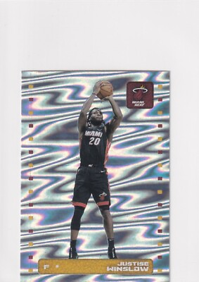 #ad 2019 20 PANINI HOLO SILVER PARALLELS JUSTISE WINSLOW NBA STICKER CARD Y1299 $2.97