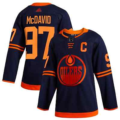 #ad Men#x27;s Edmonton Oilers Connor McDavid adidas Navy Alternate Authentic Jersey NHL C $289.99
