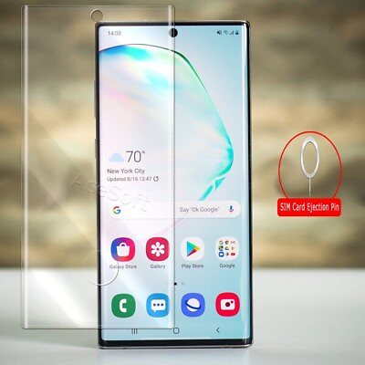 #ad Tempered Glass Screen Protector Eject Pin for Samsung Galaxy Note 10 SM N975V $14.71