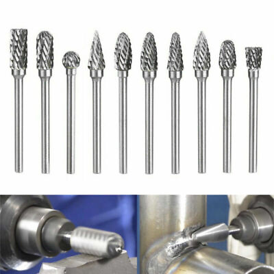 #ad 10 Tungsten Carbide Burr Bit Cutting Carving Routing Bur For Dremel Rotary Tools $11.90