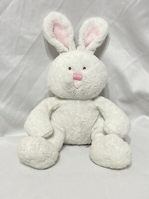 #ad TY Lux 2005 White Sitting 9” Bunny Rabbit Stuffed Bean Animal Plush $9.60