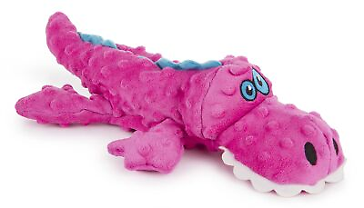 #ad GoDog Gators With Chew Guard Technology Tough Plush Dog Toy Pink Large Pet NEW $17.88