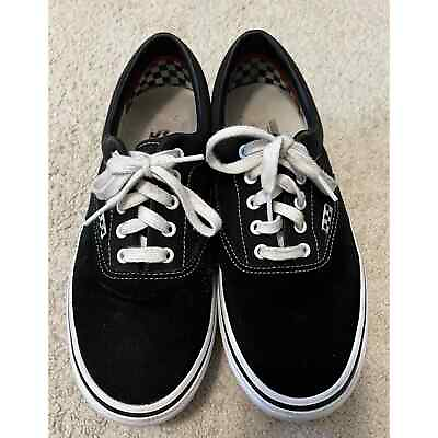#ad Vans Sneakers Men’s Size 11.5 Black White Laces PopCush Lining $20.00