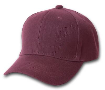 #ad Plain Fitted Hat Maroon $8.49