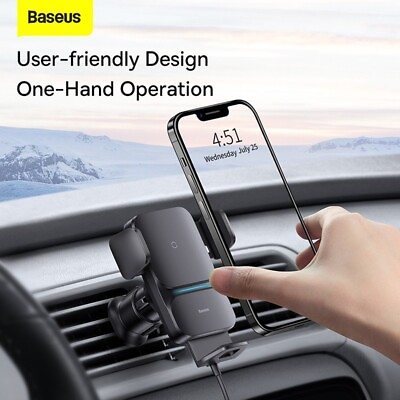#ad Wireless Charger Car Phone Holder Baseus PREMIUM EDITION Mount Air Vent Hold $69.50