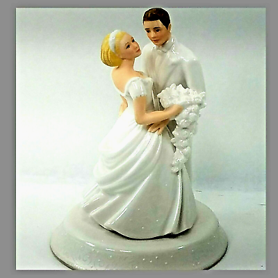#ad Lenox Bride amp; Groom Cake Topper Opal Innocence Caucasion Porcelain Collectible $49.95